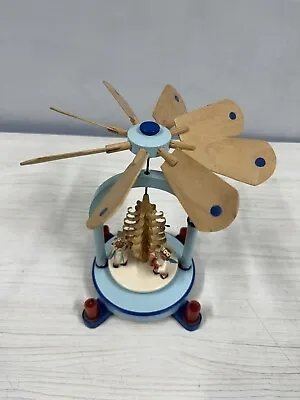 Vintage German Christmas Pyramid Carousel Windmill ErzgebirgeAngels Fm Collector • $89