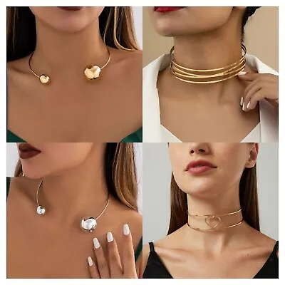 $6.09 • Buy Choker Necklace Wire Pearl Zara Dup Party Heart Geometric Fashion Choker
