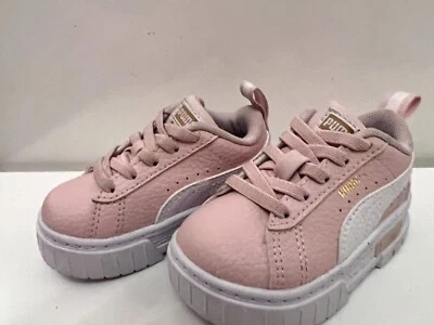 Puma Mayze Girls Suede Trainers - Size UK 4k E Peach/White • £23.95