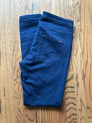 Maison Scotch & Soda Women Blue Skinny Pants Polka Dot Sz 30 W1#1405 • $21.24