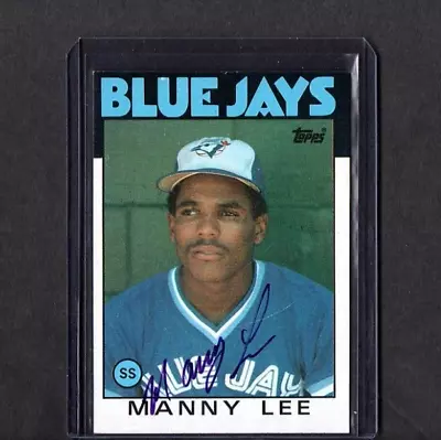 1986 Topps Vintage Rc Card Signed Ip Auto Manny Lee Toronto Blue Jays Great • $9.99