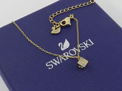 Swarovski Crystal Jewelry Pendant DICE Gold Tone  5523560  Box • $29.99