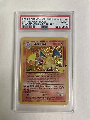 $129 • Buy Pokemon Charizard 4/102 PSA 9 Celebrations Classic Collection 4 Holo 25th PSA 9