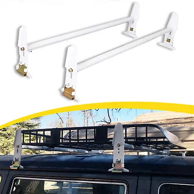 47 -77  Adjustable Van Roof Ladder Rack 500LBS For Chevy  Ford GMC Express • $60