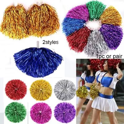 Pompoms Club Sport Supplies Cheerleading Cheering Ball Dance Party Decorator • £4.35