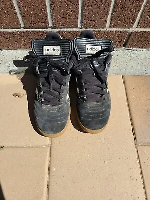 Vintage Adidas Shoes Busenitz Black White Gold Gum Skateboard Sneakers OG 06/20 • $110