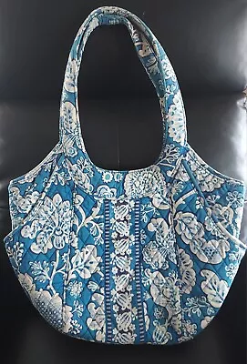 Vera Bradley Large Hobo Blue Lagoon Purse Tote Handbag • $28.50