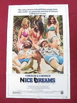 Cheech And Chong's Nice Dreams Folded Us One Sheet Poster Tommy Chong 1981 • £39.99