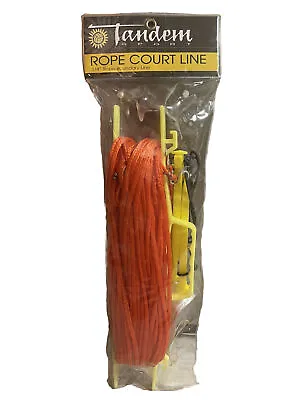 New Tandem Sport Rope Volleyball Court Lines Orange 1/4 Inch Rope 30’ X 60’ • $24.99