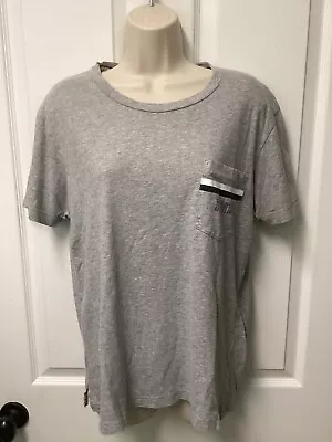 Pink By Victorias Secret Women’s Pocket T Shirt Gray Purple Size Small 564 • $8.98