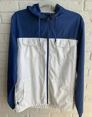 Oakley Jacket Mens Large Blue Casual Active Lightweight Full Zip Hooded Golf • $24.99