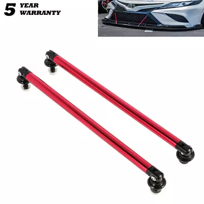 Adjustable 8-11  Bumper Lip Splitter Strut Rod Tie Support Bars Red For Hyundai • $13.99