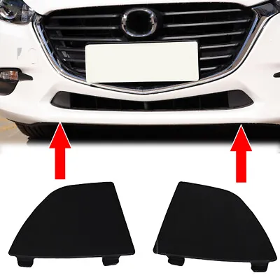 2x For MAZDA 3 2017-2018 Front Bumper Lower Grille Tow Hook Eye Cover Cap RH LH • $11.99