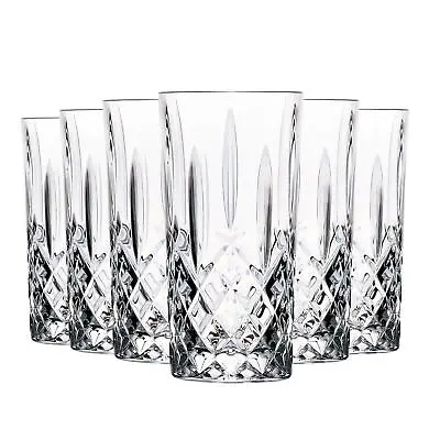 RCR Crystal 6x Orchestra Highball Cocktail Glasses Set Drinking Tumblers 396ml • £22