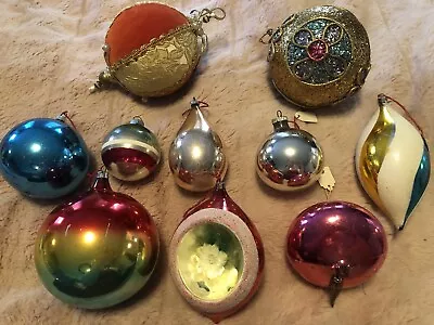 Vintage Mercury Glass Christmas Ornament Balls Plus Others Some Have Tags • $20