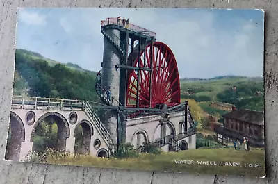 Isle Of Man Laxey Water Wheel Circa 1960s Vintage Postcard • £1.50