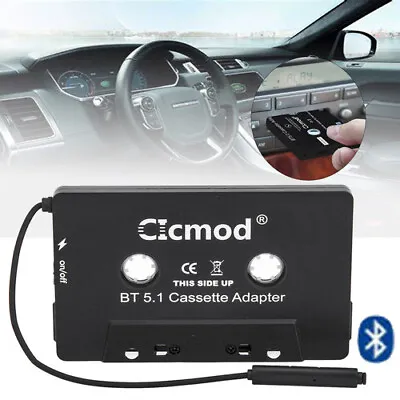 Universal Car Audio Stereo Cassette Tape Adapter For Iphone MP3 Bluetooth 5.1 UK • £10.16