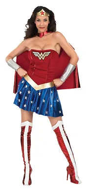 $49.95 • Buy Womens Adult Sexy WONDER WOMAN Dress Costume Outfit 