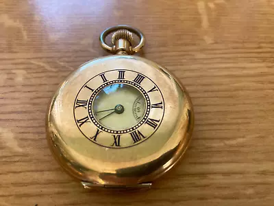 Waltham Traveler GOLD PLATED Pocket Watch Circa 1917 50mm Case. • £43