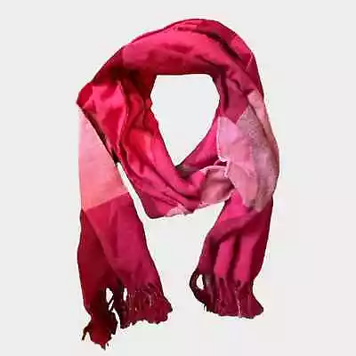 Cashmere Feel Italy Design Pink Plaid Scarf  • $10.80
