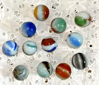 Vintage Glass Marble Lot Colorful Glass Marbles For Your Collection Nice Lot {T • $12.99