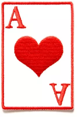 Brand New Ace Of Hearts Poker Cards Gambling Casino Biker Iron On Patch • $3.78