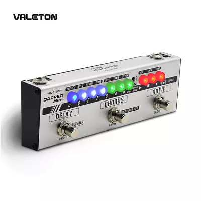 Valeton Session Gigging Overdrive Distortion Chorus Delay Guitar Effects Pedals • £55.99