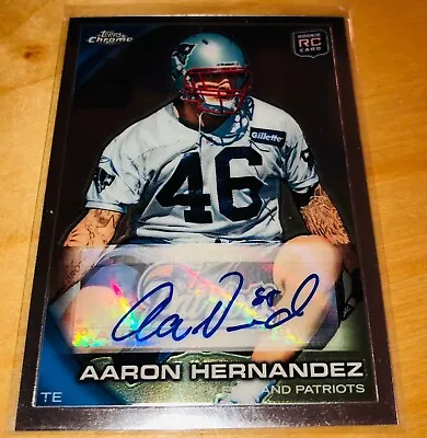 Aaron Hernandez 2010 Topps Chrome #C87 Signed Certified Rookie Card RC Auto A • $199.99