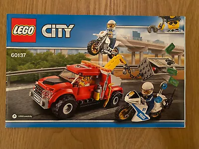 Lego City Tow Truck Trouble 60137 Instruction Booklet MANUAL ONLY 2017 • $5