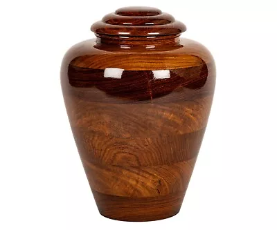 Wooden Urn Human Adult Ashes Handmade Cremation Memorial Decorative Urn Keepsake • $47.50