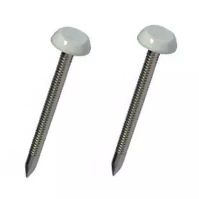 £3.89 • Buy 50 X Agate Grey UPVC 30mm Poly Top Pins Plastic Headed Fascia Fixings