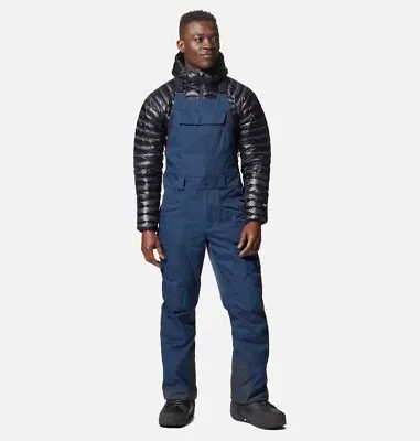 Mountain Hardware Firefall Bib Insulated Snow Pants Mens XL (Waist 40-42) Blue • $59