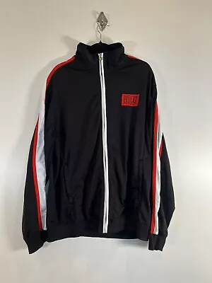 Everlast Full Zip Warm Up Jacket Black Red White Mens 2XL • $30.99