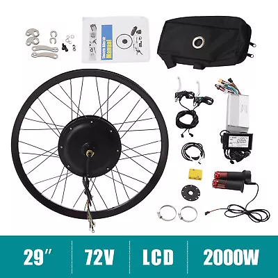 29  Rear Wheel Motor Conversion Kit 72V 2000W EBIKE Electric Bicycle Hub Motor • $436