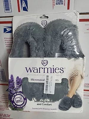 Warmies Microwaveable Slippers Womens 6-10 Gray NIB • $19.96