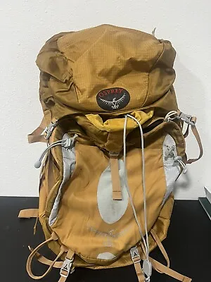 $150 • Buy Osprey Atmos 50 Backpack For Camping Hiking Travel In Aspen Gold Orange Large