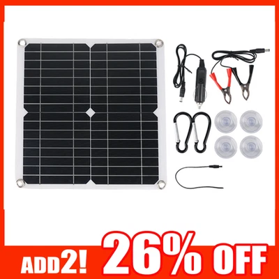 £22.56 • Buy 600W Solar Panel Kit Battery Charger & 100A Controller For Car Van Caravan Boat
