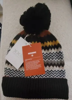 Missoni For Target Zig Zag Hat Pom Cap XXO Anniversary NWT Black Brown Chevron • $30