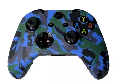 Silicone Cover For XBOX ONE Controller Skin Case Blue Camo • $11.90