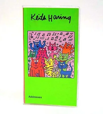 Vintage Artist Keith Haring Cats Pocket  Address Book Made In 2003 • $17.98