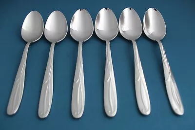 6 Place Oval Soup Spoons Mikasa COCOA BLOSSOM 18/10 Stainless Vietnam NEW 7 3/8  • $29.39