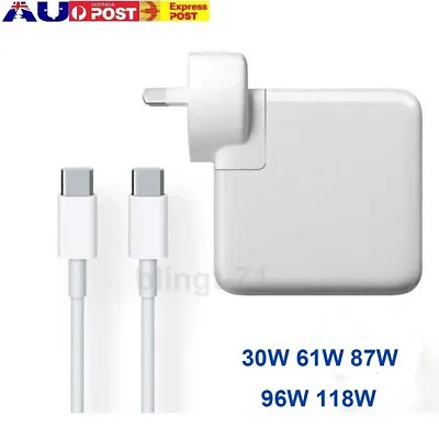 96W 87W Type-C Power Adapter Charger USB-C For Apple Macbook Air Pro Laptop Au • $26.99