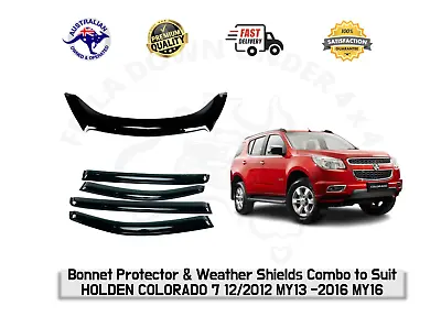 Bonnet Protector & Weather Shields Combo Suit Holden Colorado 7 Dec 2012-2016 • $226.99