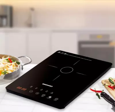 Daewoo 2000W Electric Single Induction Hob With Built-In Timer & Digital Display • £29.95