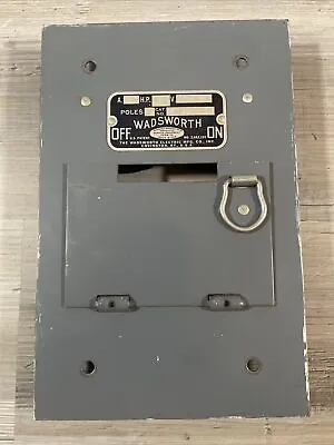 Wadsworth Front Panel Cover Electric Fuse Box 30 AMP Vintage Steampunk • $25