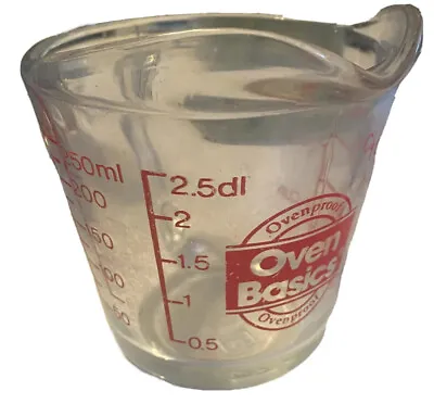 VTG Anchor Hocking Ovenproof Oven Basics 1 Cup 8oz Glass Measuring Cup USA #498 • $12.74