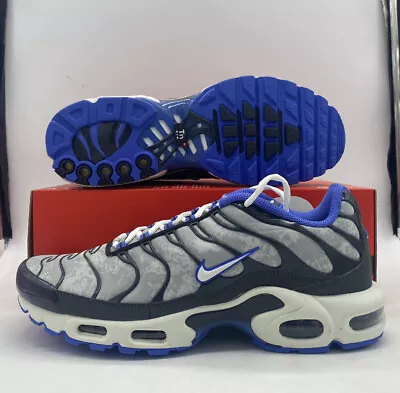 Nike Air Max Plus SE Light Smoke Grey Blue White Sneakers DQ3981-001 Mens Size • $125.52