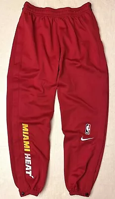 NIKE Miami Heat Therma Flex Game Tearaway Pants CN4811-608 Red Men’s Large (L) • $66.39