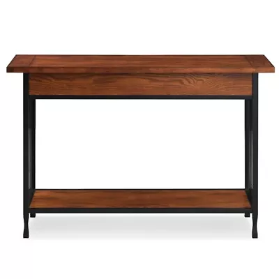 Leick Ironcraft Wood Console Table In Burnished Oak • $270.31