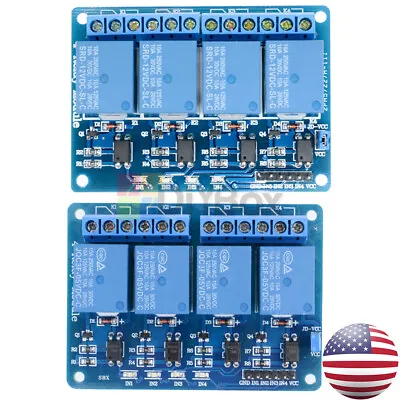 1PCS 5V 12V 4 Channel Relay Board Module Relay With Optocoupler US • $7.99